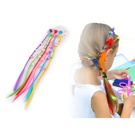 Dopinki warkoczyki / pasemka z koralikami - Mix (12 Sztuki) Dopinki warkoczyki / pasemka z koralikami - Mix (12 Sztuki)