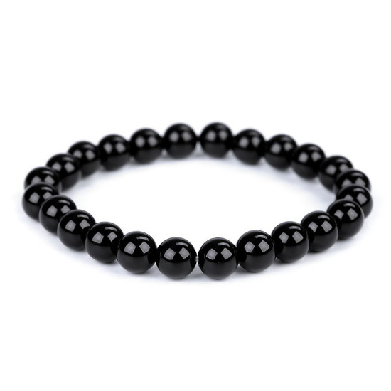 Mineral beads bracelet onyx - Onyx (1 Piece) Mineral beads bracelet onyx - Onyx (1 Piece)
