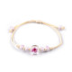 Shamballa bracelet with beads and flower - Green light (1 Piece) Shamballa bracelet with beads and flower - Green light (1 Piece)