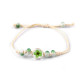 Shamballa bracelet with beads and flower - Green light (1 Piece) Shamballa bracelet with beads and flower - Green light (1 Piece)