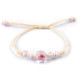 Shamballa bracelet with beads and flower - Green light (1 Piece) Shamballa bracelet with beads and flower - Green light (1 Piece)