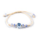 Shamballa bracelet with beads and flower - Green light (1 Piece) Shamballa bracelet with beads and flower - Green light (1 Piece)
