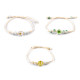 Shamballa bracelet with beads and flower - Green light (1 Piece) Shamballa bracelet with beads and flower - Green light (1 Piece)