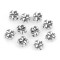 Accesoriu / ornament metalic trifoi, 8x8 mm - Argintiu (10 Bucăți)