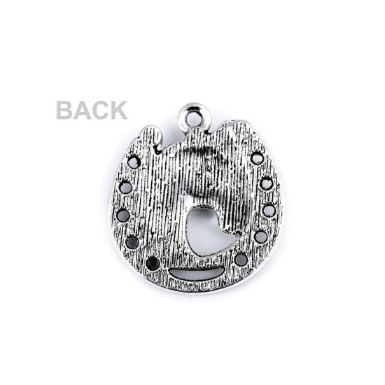 Anhänger pferd mit hufeisen 18x21 mm - Platine (5 Stücke) Anhänger pferd mit hufeisen 18x21 mm - Platine (5 Stücke)