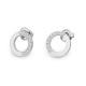 Aros de acero inoxidable, triángulos con pedrería - Plata (4 Pares) Aros de acero inoxidable, triángulos con pedrería - Plata (4 Pares)