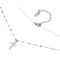 Collier en acier inoxydable avec croix avec strass - Argent (1 Pièce)
