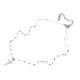 Stainless steel necklace, cross with rhinestones - Silver (1 Piece) Stainless steel necklace, cross with rhinestones - Silver (1 Piece)