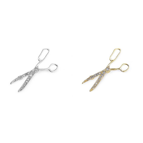 Forbici per spille, con strass - Oro (2 Pezzi) Forbici per spille, con strass - Oro (2 Pezzi)