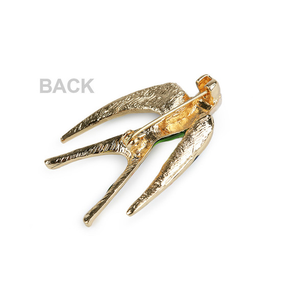 Broche de pedrería - golondrina - Verde claro (1 Pieza) Broche de pedrería - golondrina - Verde claro (1 Pieza)