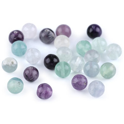 Mineral / gemstone beads fluorit ø8 mm - Fluorit (24 Pieces)