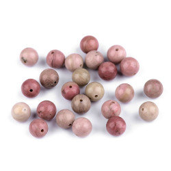 Ásvány gyöngy rodochrozit ø8 mm - Pink (10 Darabok)