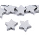 Perles en bois - étoile métallisée, ø 19 mm - Argent (20 Pièces) Perles en bois - étoile métallisée, ø 19 mm - Argent (20 Pièces)
