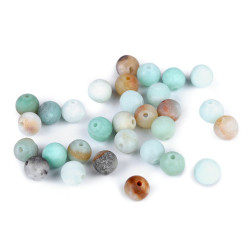 Amazzonite minerale sintetica, opaca, ø 6 mm - Amazonit (120 Pezzi)