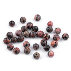 Mineral / gemstone beads leopard jasper ø6 mm - Jaspis leopard (10 Pieces)