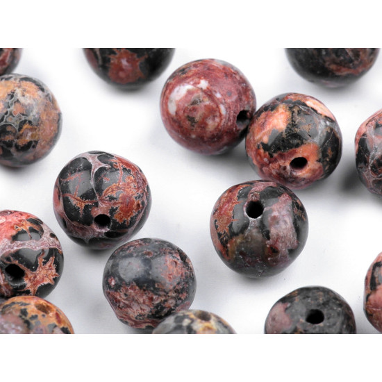 Mineral / gemstone beads leopard jasper ø6 mm - Jaspis leopard (10 Pieces) Mineral / gemstone beads leopard jasper ø6 mm - Jaspis leopard (10 Pieces)
