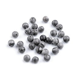 Perle minerali - marmo, ø 6 mm - Grigio (10 Pezzi)
