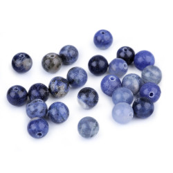 Abalorios minerales/piedras preciosas sodalita ø8 mm - Sodalita (12 Piezas)