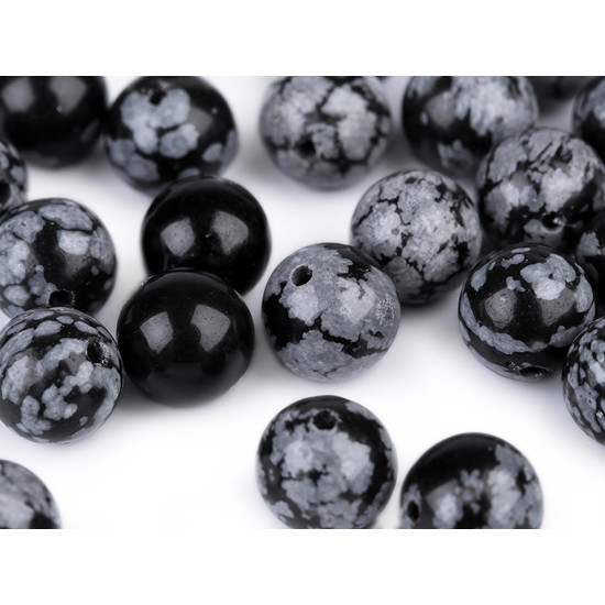 Abalorios minerales/piedras preciosas obsidiana copo de nieve ø8 mm - Escama de obsidiana (11 Piezas) Abalorios minerales/piedras preciosas obsidiana copo de nieve ø8 mm - Escama de obsidiana (11 Piezas)