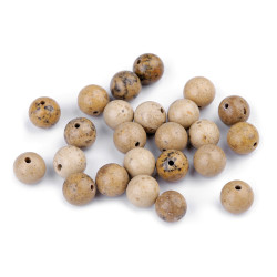Abalorios minerales/piedras preciosas jaspe leopardo ø8 mm - Arena de jaspe (10 Piezas)