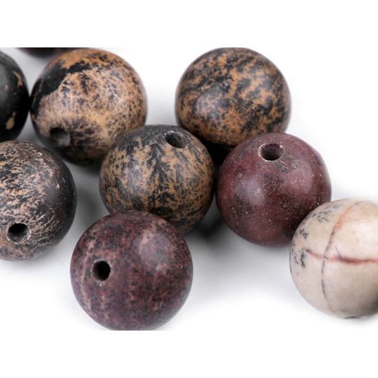 Mineral / gemstone beads dark jasper ø8 mm - Jaspis dark (48 Pieces) Mineral / gemstone beads dark jasper ø8 mm - Jaspis dark (48 Pieces)