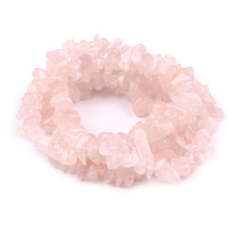 Gemstone mineral chips beads on string rose quartz - Rose quartz (1 String)