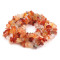 Gemstone mineral chips beads on string karneol - Carnelian (1 String)