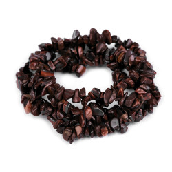 Gemstone mineral chips beads on string bull's eye - Bull's eye (1 String)