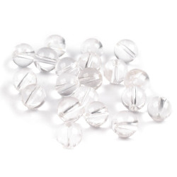 Perles minérales - cristal, ø 8 mm - Cristal (10 Pièces)