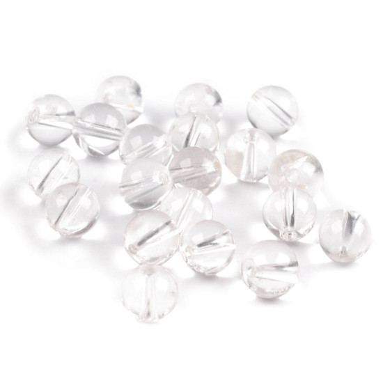 Perles minérales - cristal, ø 8 mm - Cristal (10 Pièces) Perles minérales - cristal, ø 8 mm - Cristal (10 Pièces)