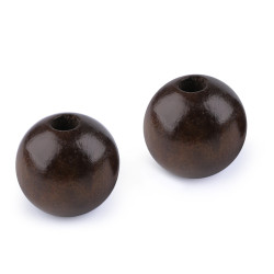 Korale drewniane ø40 mm - Brązowy (10 Sztuki)