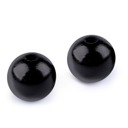 Korale drewniane ø40 mm - Czarny (10 Sztuki)