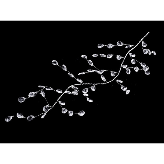 Crystal beads wire garland branch - Crystal (4 Pieces) Crystal beads wire garland branch - Crystal (4 Pieces)