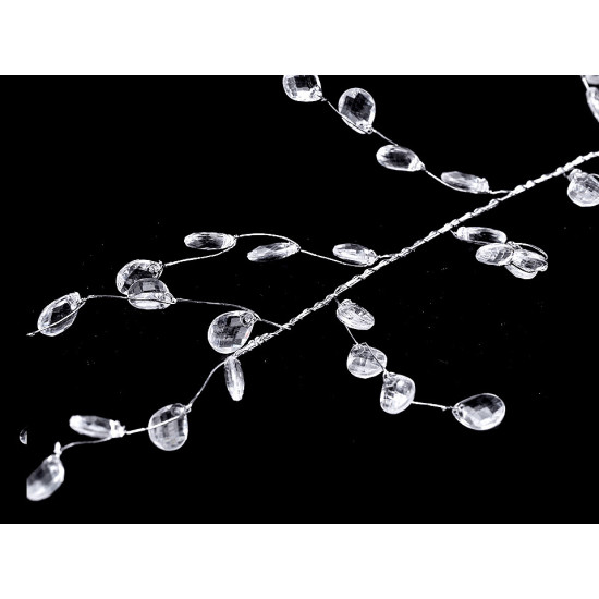 Crystal beads wire garland branch - Crystal (4 Pieces) Crystal beads wire garland branch - Crystal (4 Pieces)