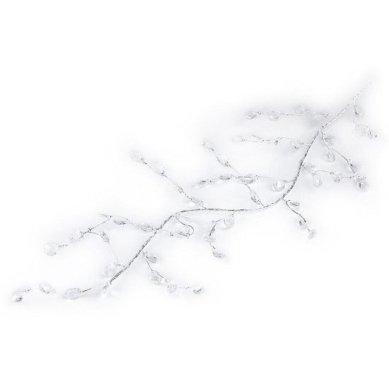 Crystal beads wire garland branch - Crystal (4 Pieces) Crystal beads wire garland branch - Crystal (4 Pieces)