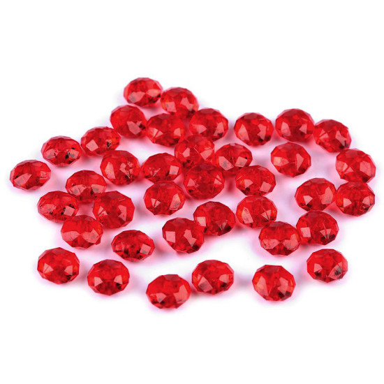 Műanyag / akryl csiszolt gyöngyök 5x8 mm - Transparent (500 Grammok)