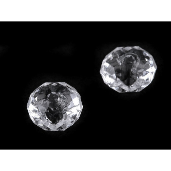Műanyag / akryl csiszolt gyöngyök 5x8 mm - Transparent (500 Grammok)