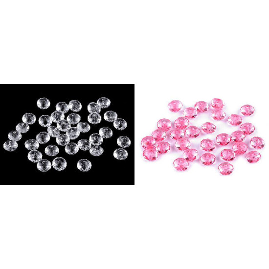 Műanyag / akryl csiszolt gyöngyök 5x8 mm - Transparent (500 Grammok)