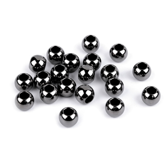 Koraliki plastikowe metalic duży otwór do przewlekania 8x10 mm - Srebrny (1200 Sztuki) Koraliki plastikowe metalic duży otwór do przewlekania 8x10 mm - Srebrny (1200 Sztuki)