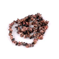 Mineral chips rodochrozite on nylon string - Pink (1 String)