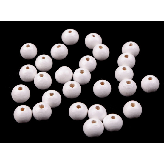 Dřevěné korálky ø10 mm - Hnědá tmavá (20 Gramy)