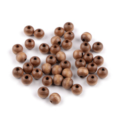 Koraliki drewniane ø10 mm - Brązowy dąb (20 Gramy)