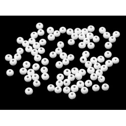 Koraliki drewniane ø5-6 mm - White (10 Gramy)
