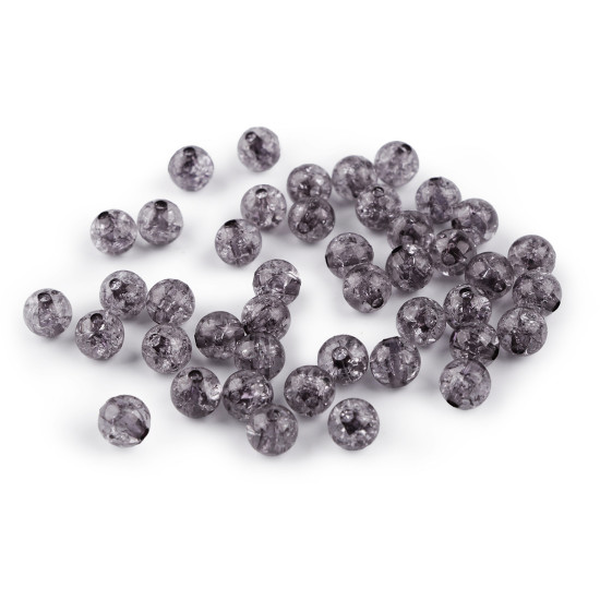 Cracked plastic beads ø8 mm - Transparent (30 Grams) Cracked plastic beads ø8 mm - Transparent (30 Grams)