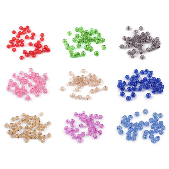 Cracked plastic beads ø8 mm - Transparent (30 Grams) Cracked plastic beads ø8 mm - Transparent (30 Grams)