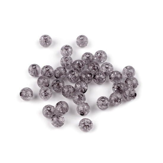 Cracked plastic beads ø8 mm - Transparent (30 Grams) Cracked plastic beads ø8 mm - Transparent (30 Grams)