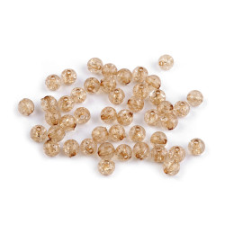 Cracked plastic beads ø8 mm - Beige (30 Grams)