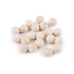 Billes en bois sans trous, ø 18 mm - Naturel clair (20 Pièces)