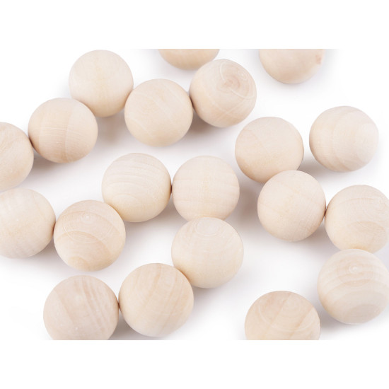 Billes en bois sans trous, ø 18 mm - Naturel clair (20 Pièces) Billes en bois sans trous, ø 18 mm - Naturel clair (20 Pièces)