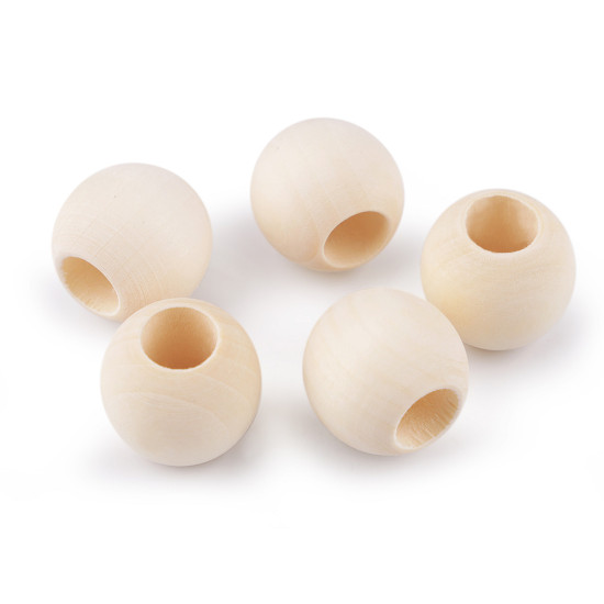 Koraliki drewniane nielakierowane ø25 mm - Naturalny jasny (300 Sztuki) Koraliki drewniane nielakierowane ø25 mm - Naturalny jasny (300 Sztuki)